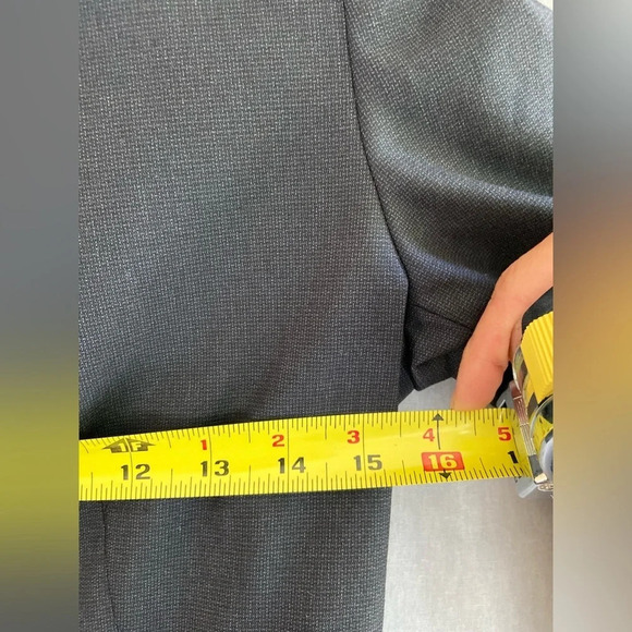 Zara Basic Black 1 button padded Blazer Sz 2 - Picture 8 of 11